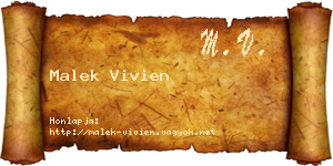 Malek Vivien névjegykártya